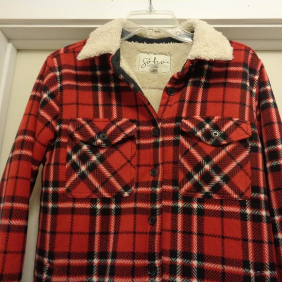 SOHO LUMBERJACK PLAID INSULATED OUTDOORS SHIRT BLOUSE S/P - Picture 3 of 7